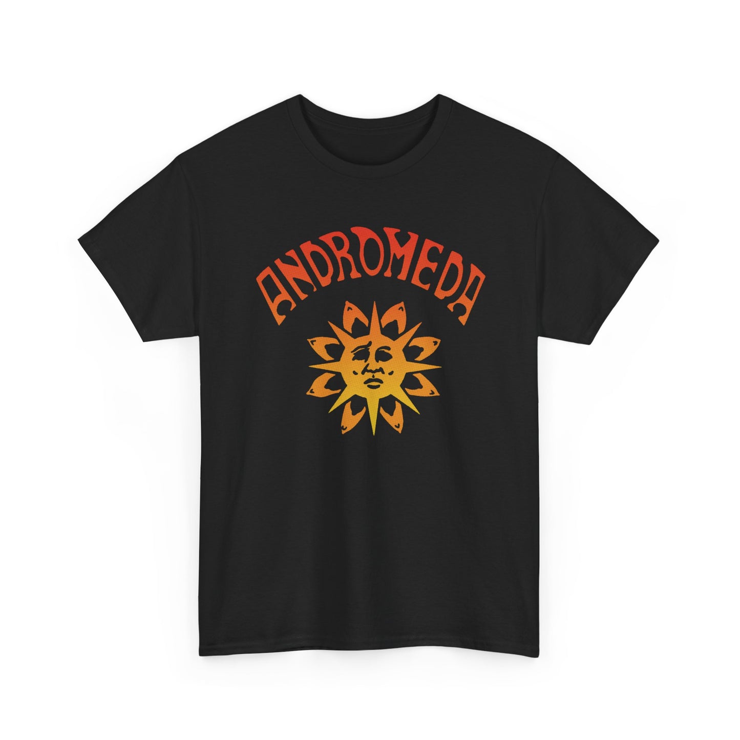 1960s english psychedelic rock band andromeda orange variant tshirt