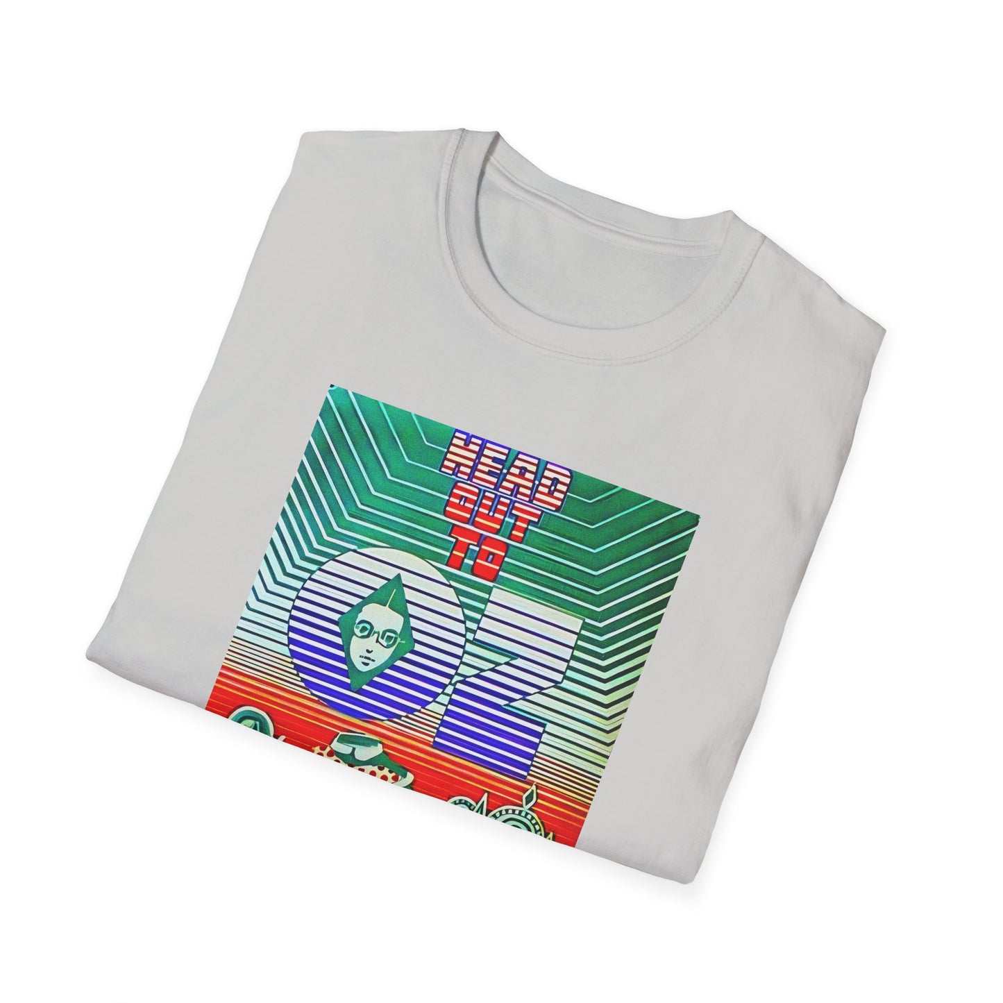 1960's head out to oz psychedelic drug vintage poster tshirt