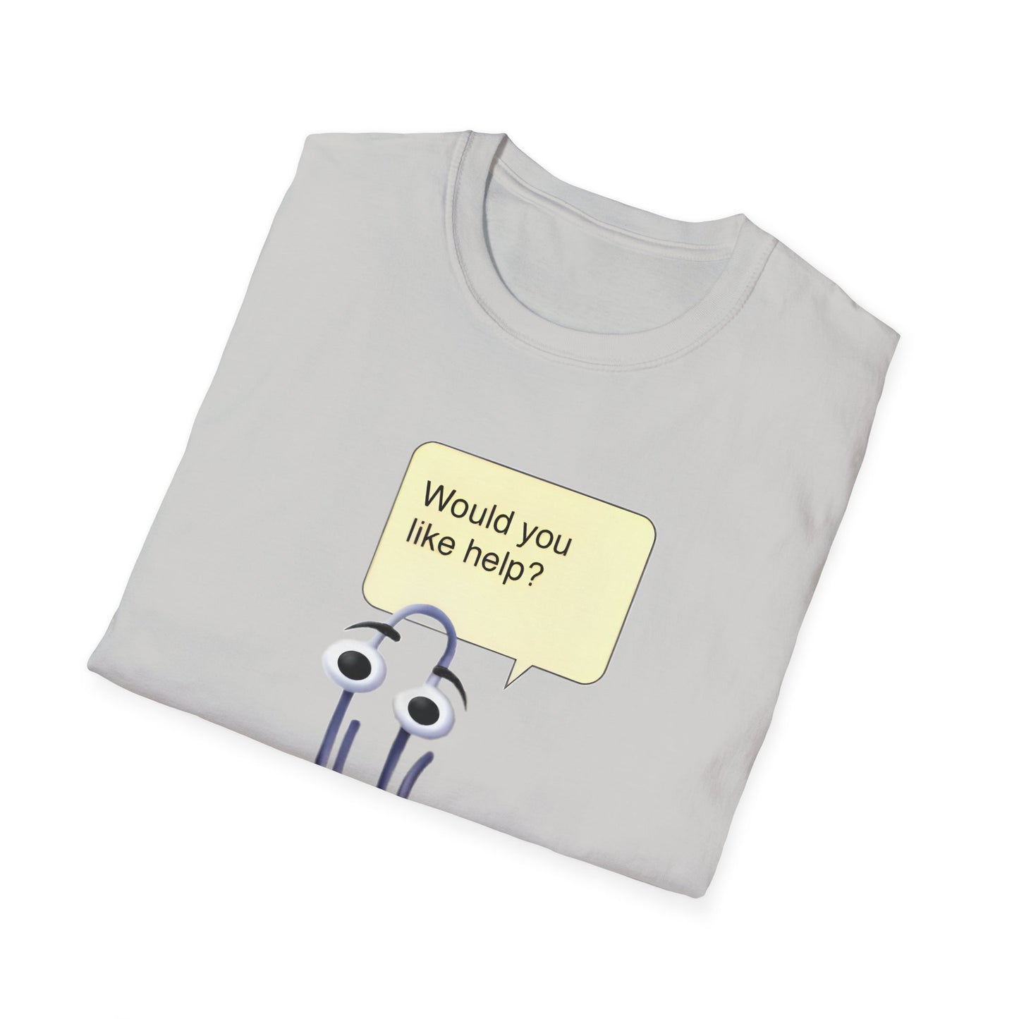 clippy tshirt would you like help? tshirt