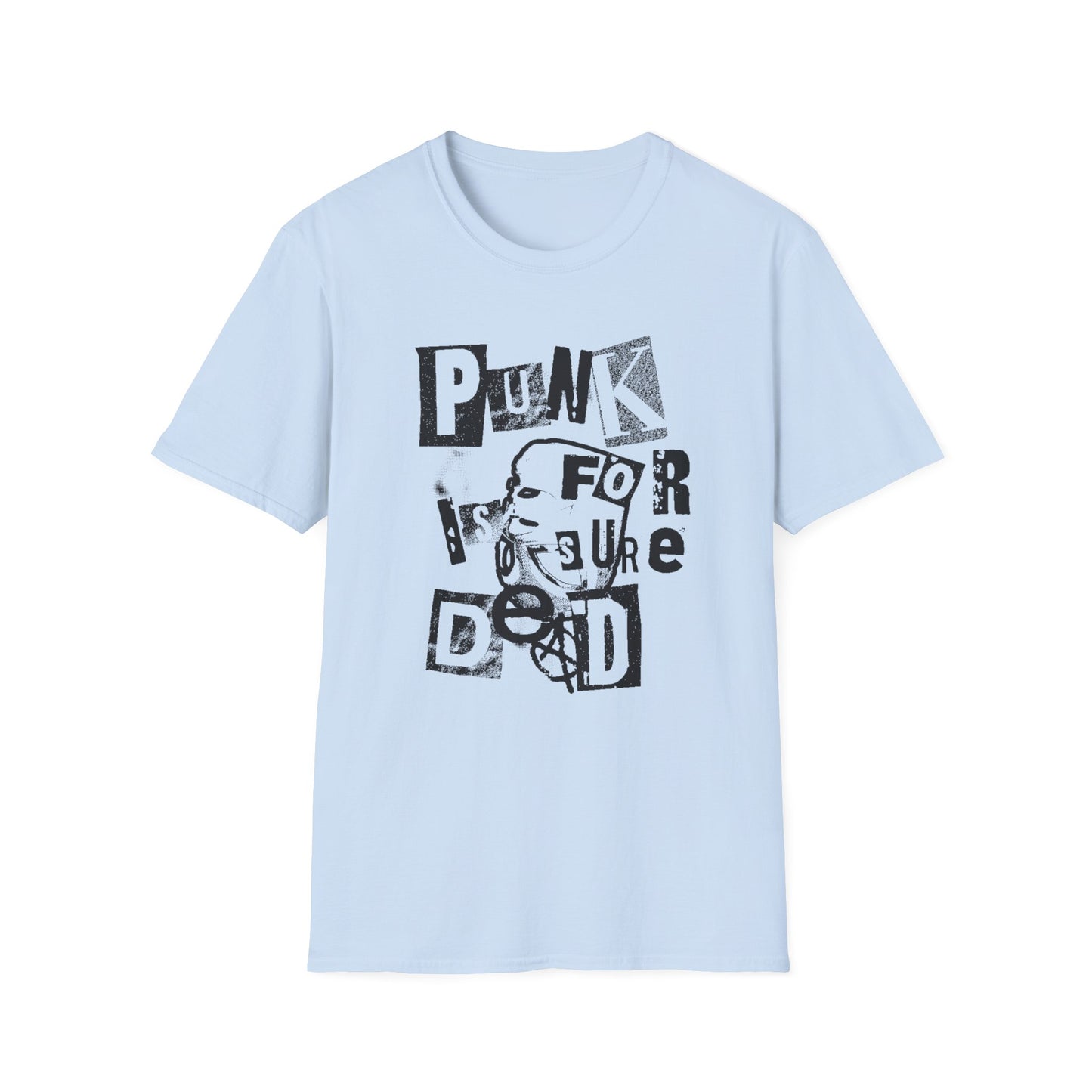 punk is for sure dead spray spaint style tshirt