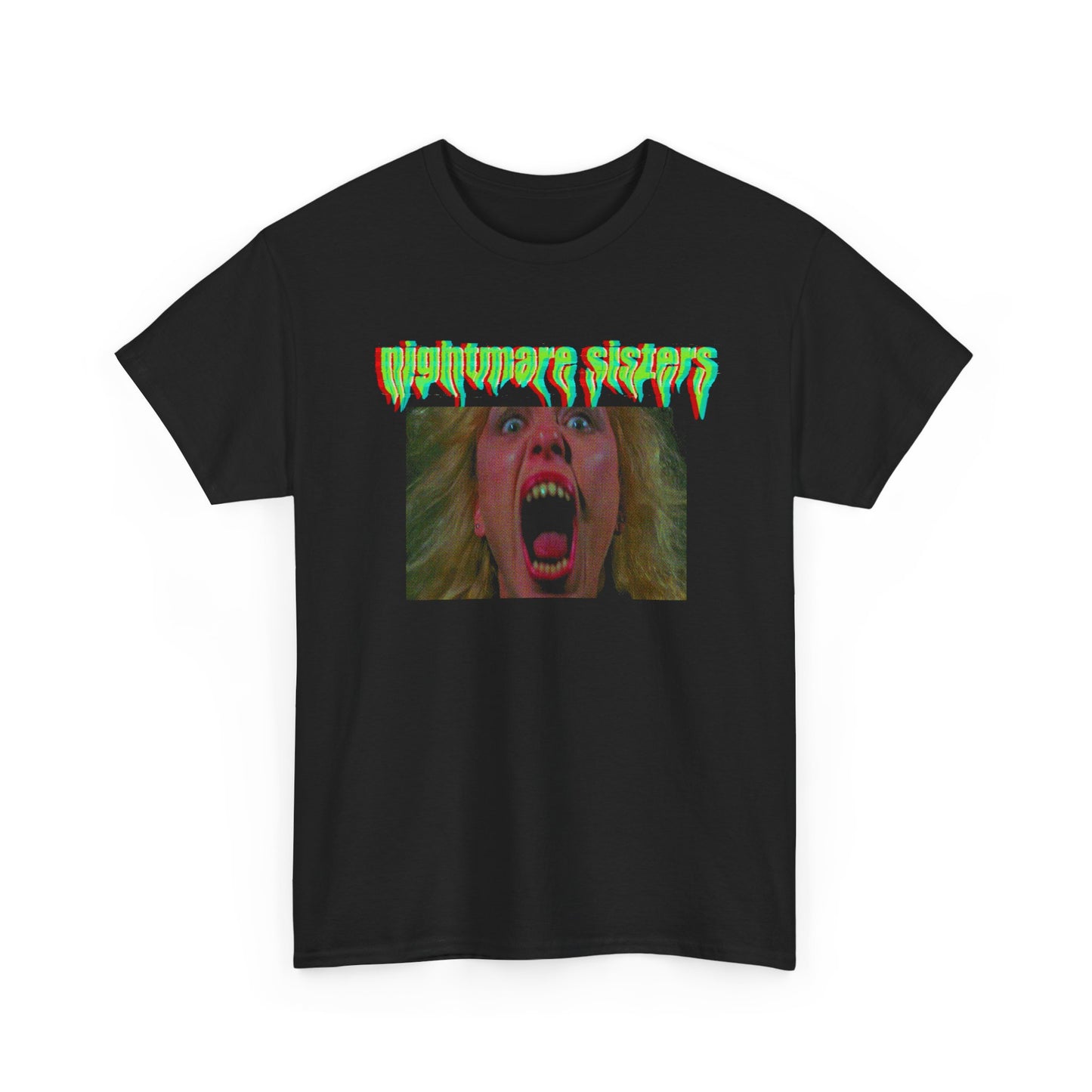 nightmare sisters glitchy tv fan art tshirt