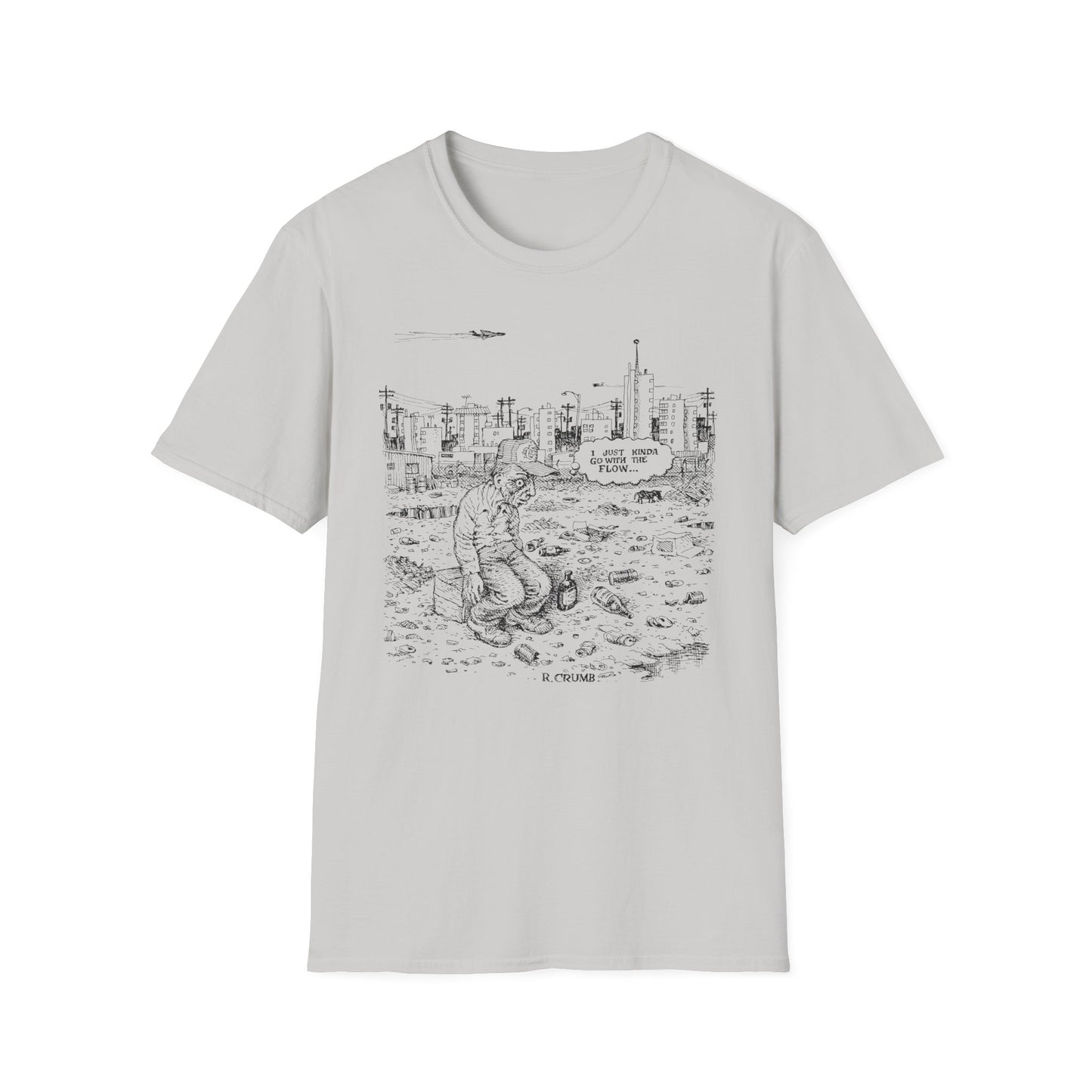 r. crumb i just kinda go with the flow 2 tshirt