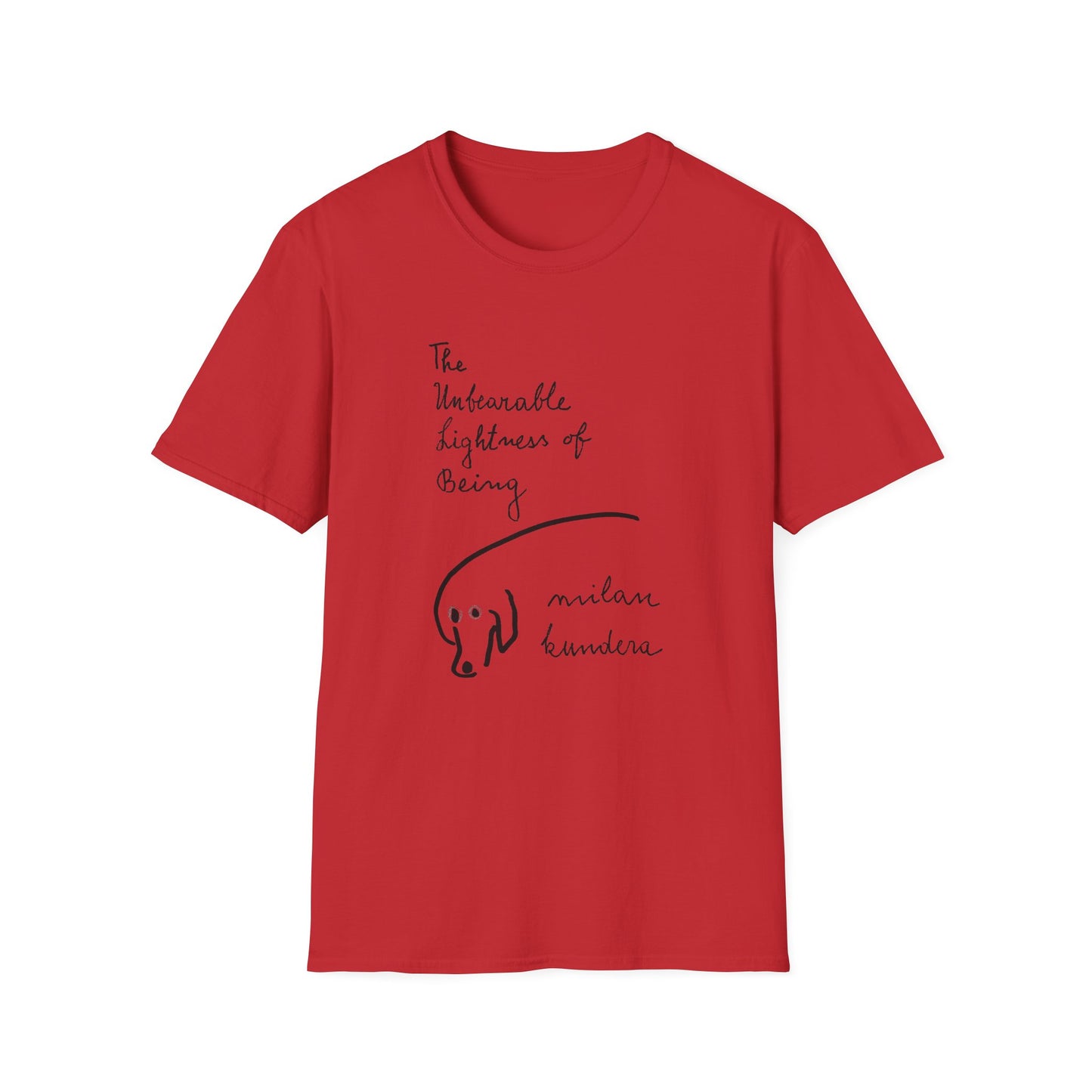 the unbearable lightness of being novel by milan kundera book cover tshirt