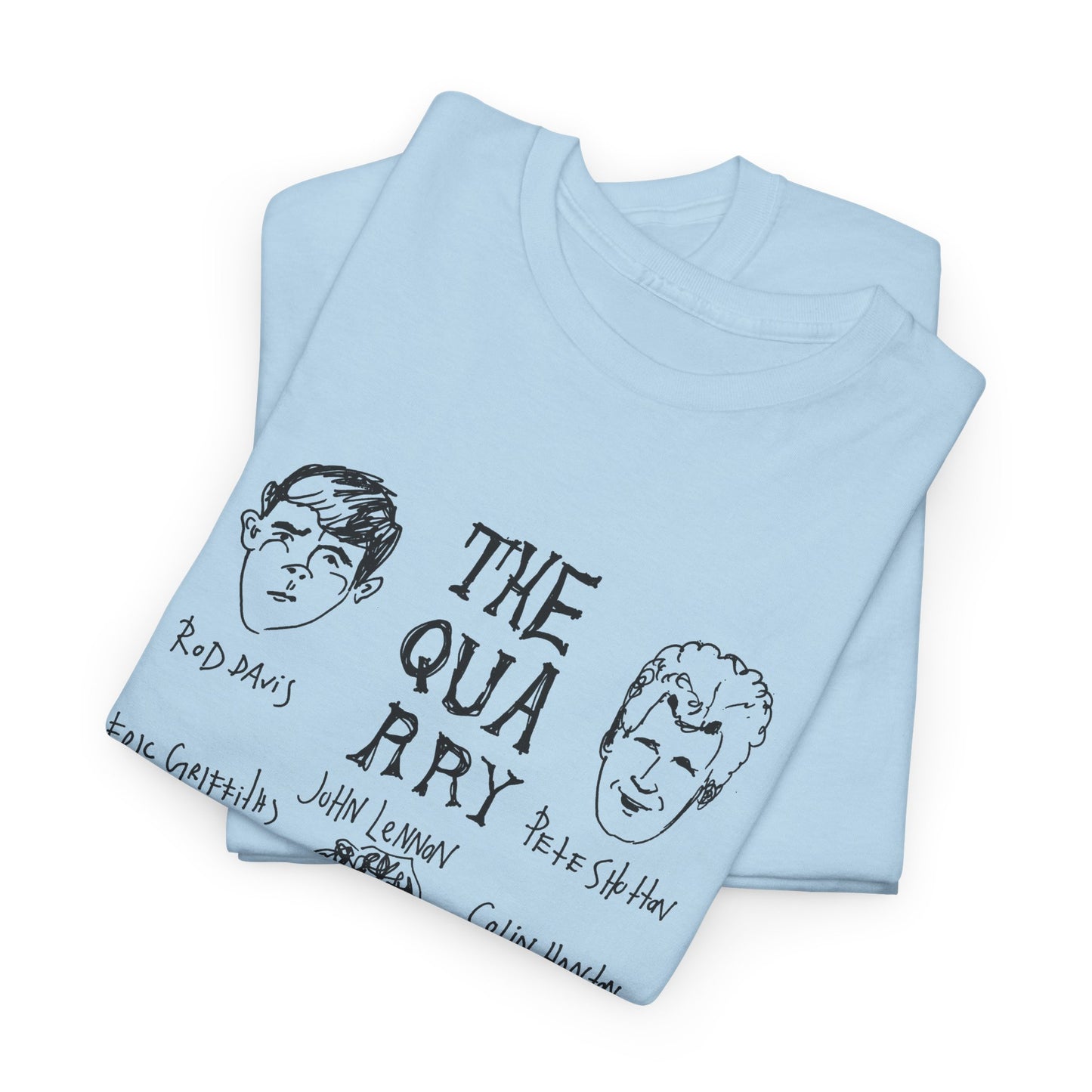the quarrymen original lineup wonky sketch band tshirt