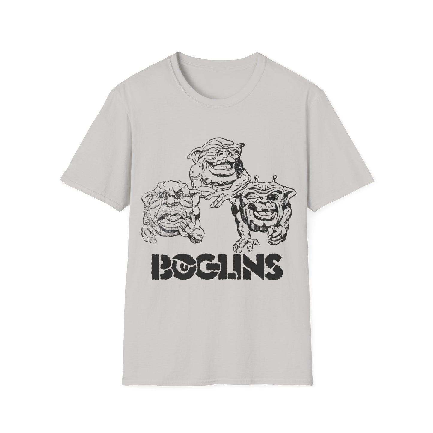 1980s boglins fan design featuring boint, doink, and squit tshirt