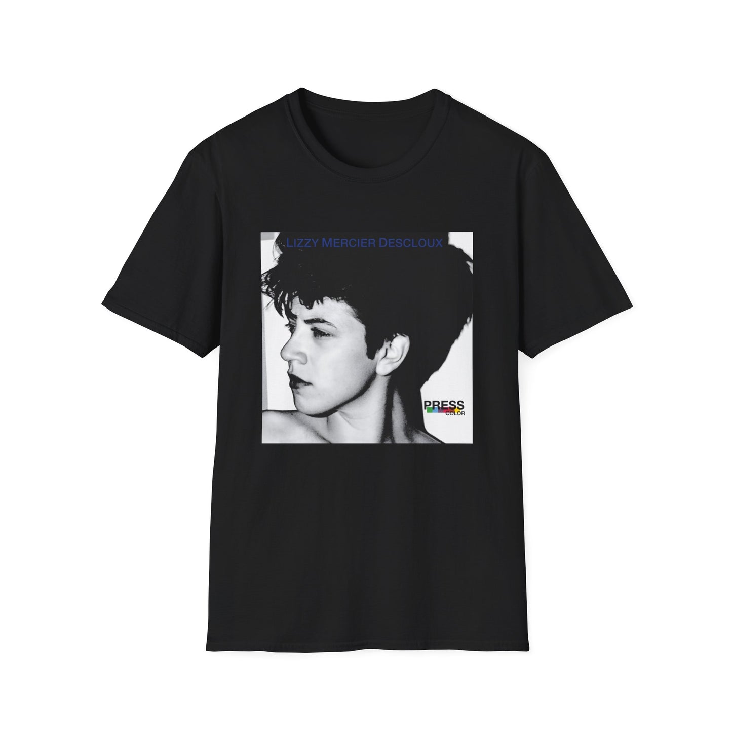 lizzy mercier descloux 1979 press color album cover tshirt