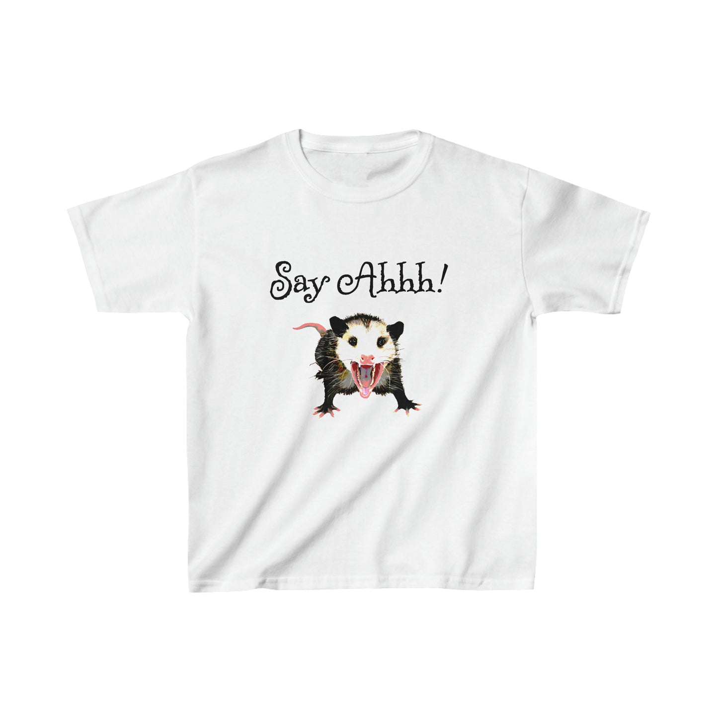 opossum (possum) say ahhh! funny kids YOUTH SIZE tee