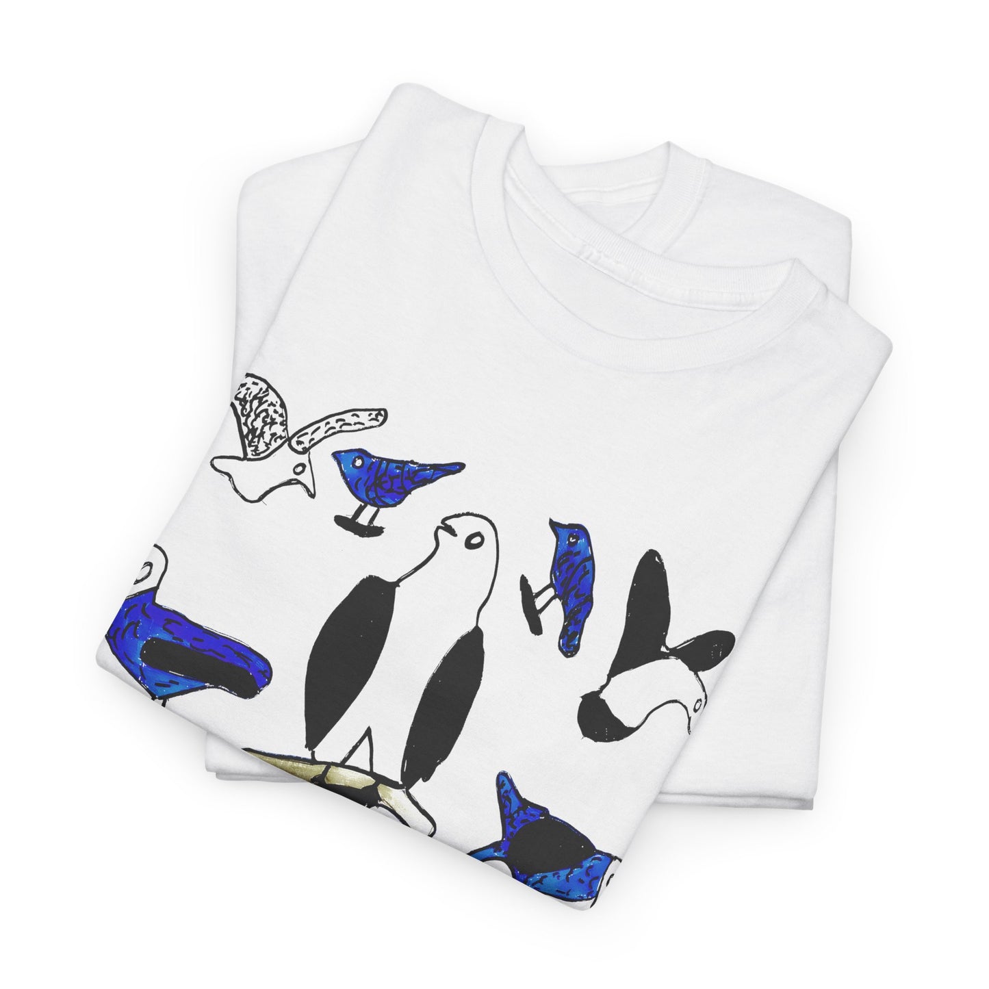 1970s untitled birds painting by canadian folk artist joseph sleep custom edit tshirt