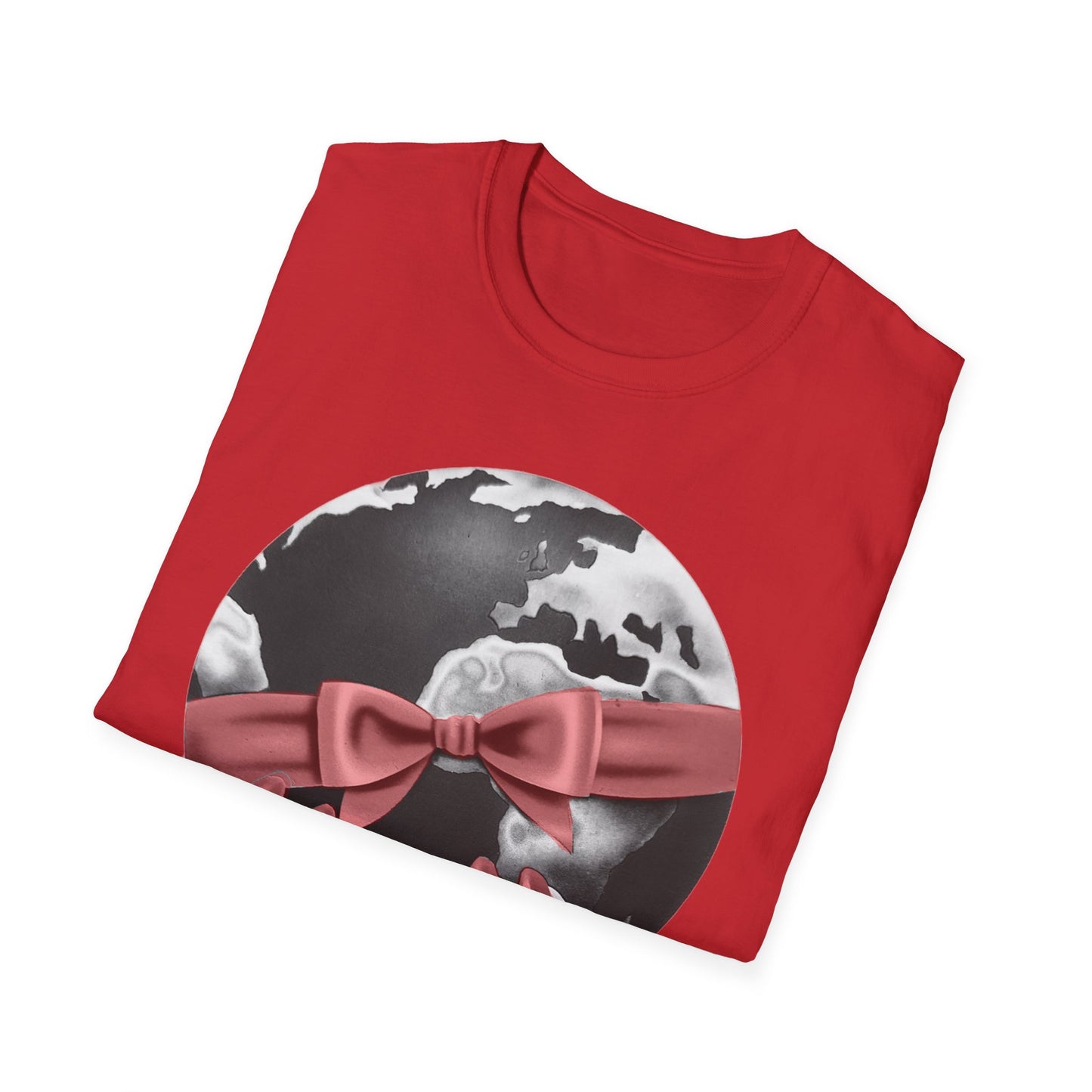 i'd give you the world 1980s graphic from a greeting card red nail version tshirt