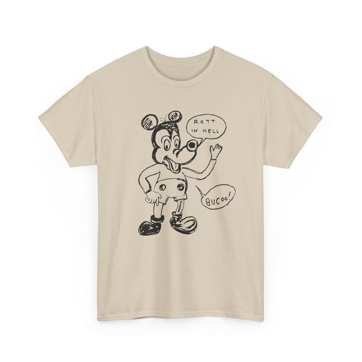rot in hell bucoo! drawing by daniel johnston custom edit tshirt