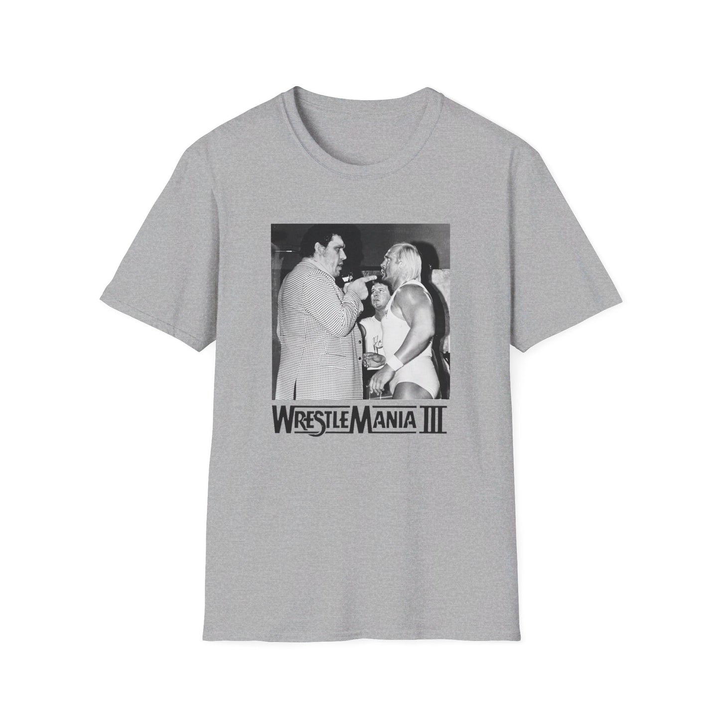 wrestlemania iii hulk v. andre the giant photo tshirt