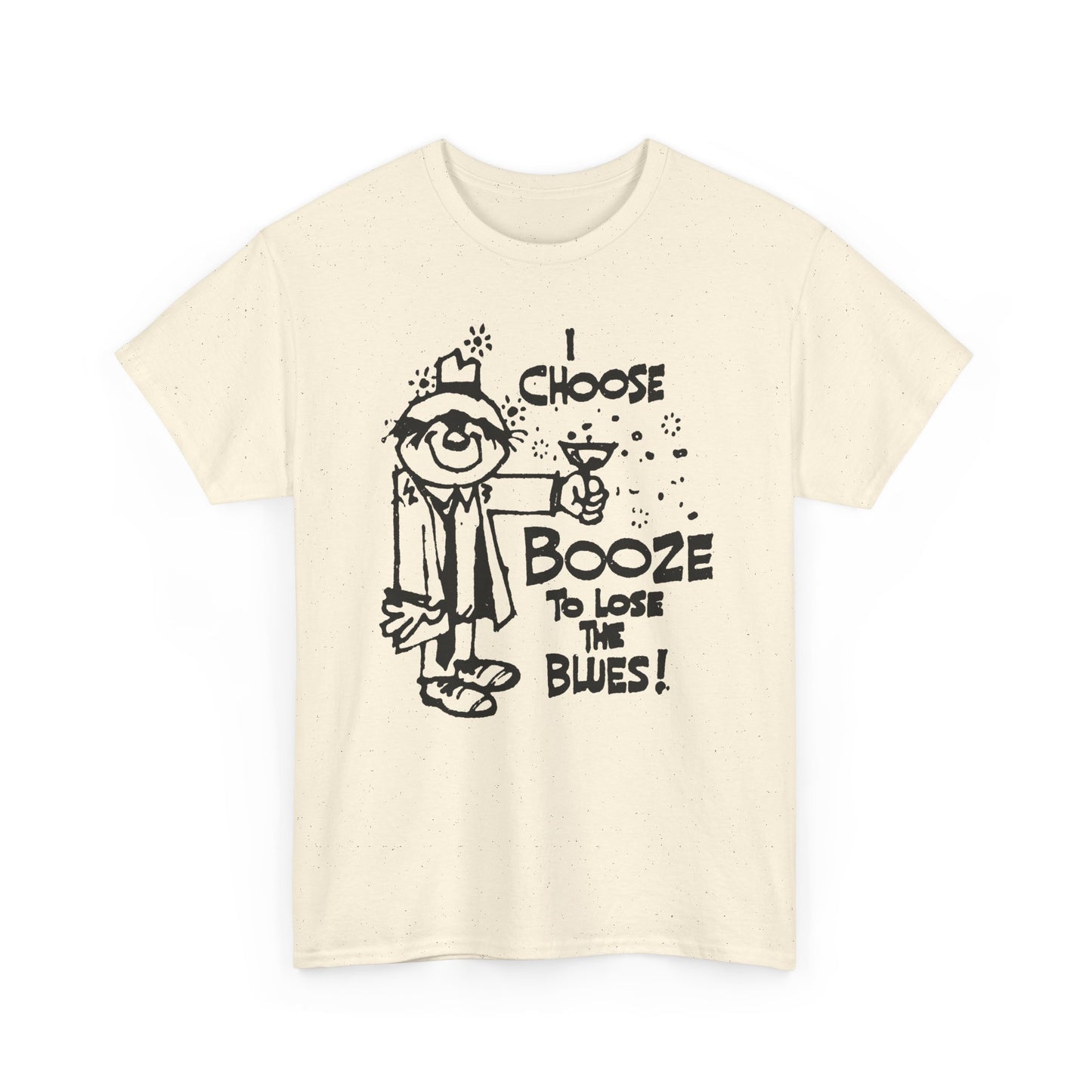 1970s i choose booze to lose the blues reproduction tshirt