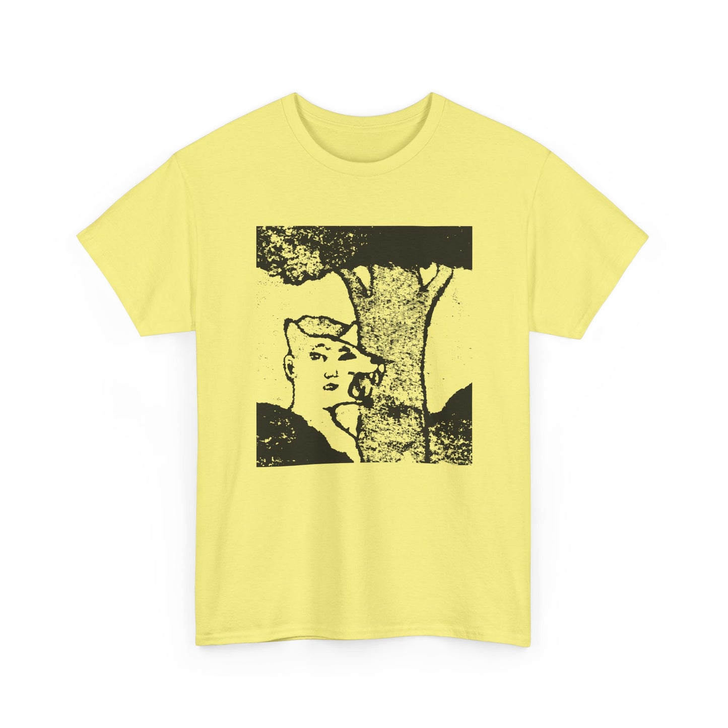 mid twentieth century the boy and the dog illusion artwork reproduction tshirt