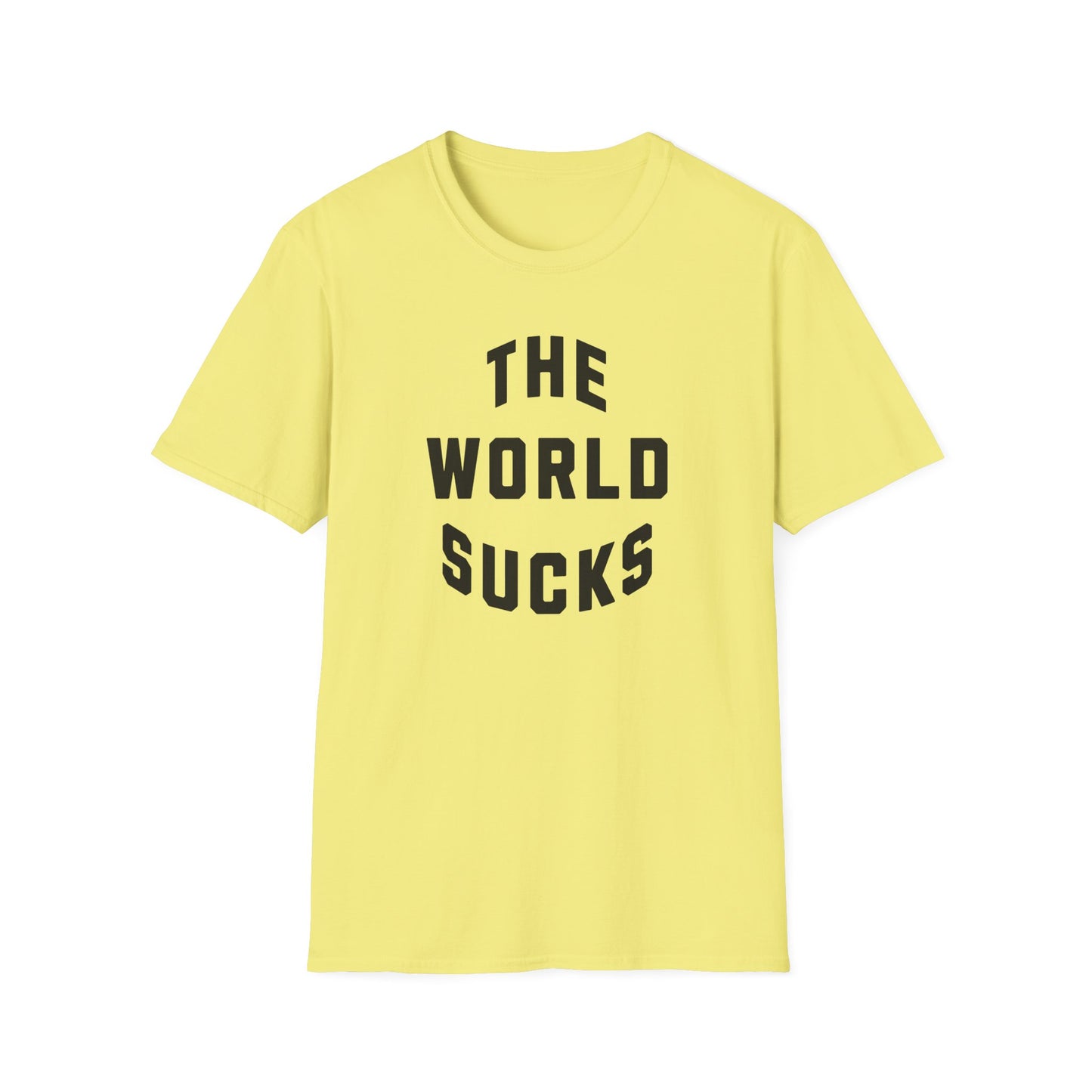 the world sucks vintage design tshirt