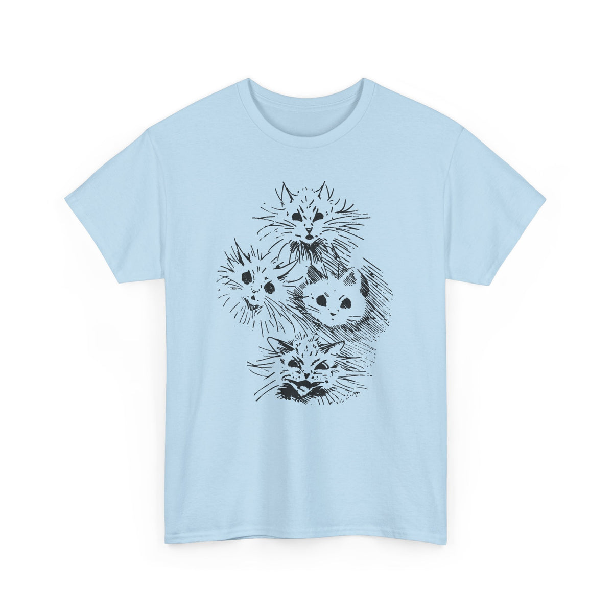 louis wain ghost cats sketch edit tshirt
