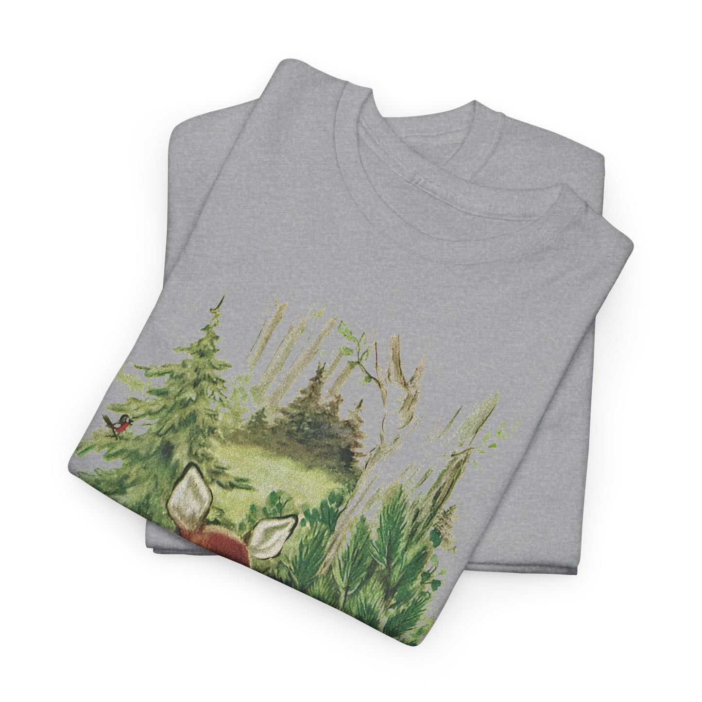 1947 cute deer in the forest illustration by adele werber for the book animal babies reproduction tshirt