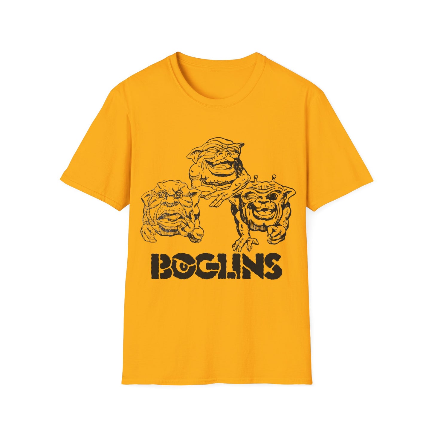 1980s boglins fan design featuring boint, doink, and squit tshirt