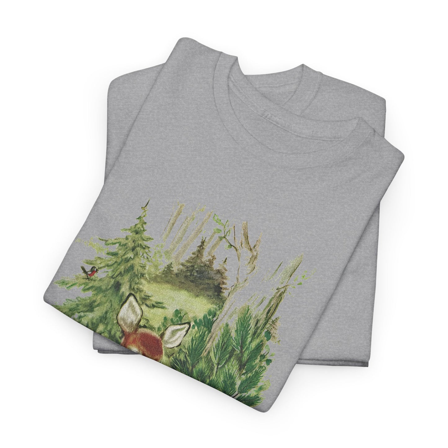 1947 cute deer in the forest illustration by adele werber for the book animal babies reproduction tshirt