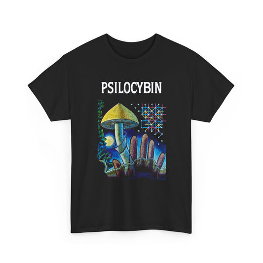 psilocybin magic mushroom grower's guide book cover tshirt