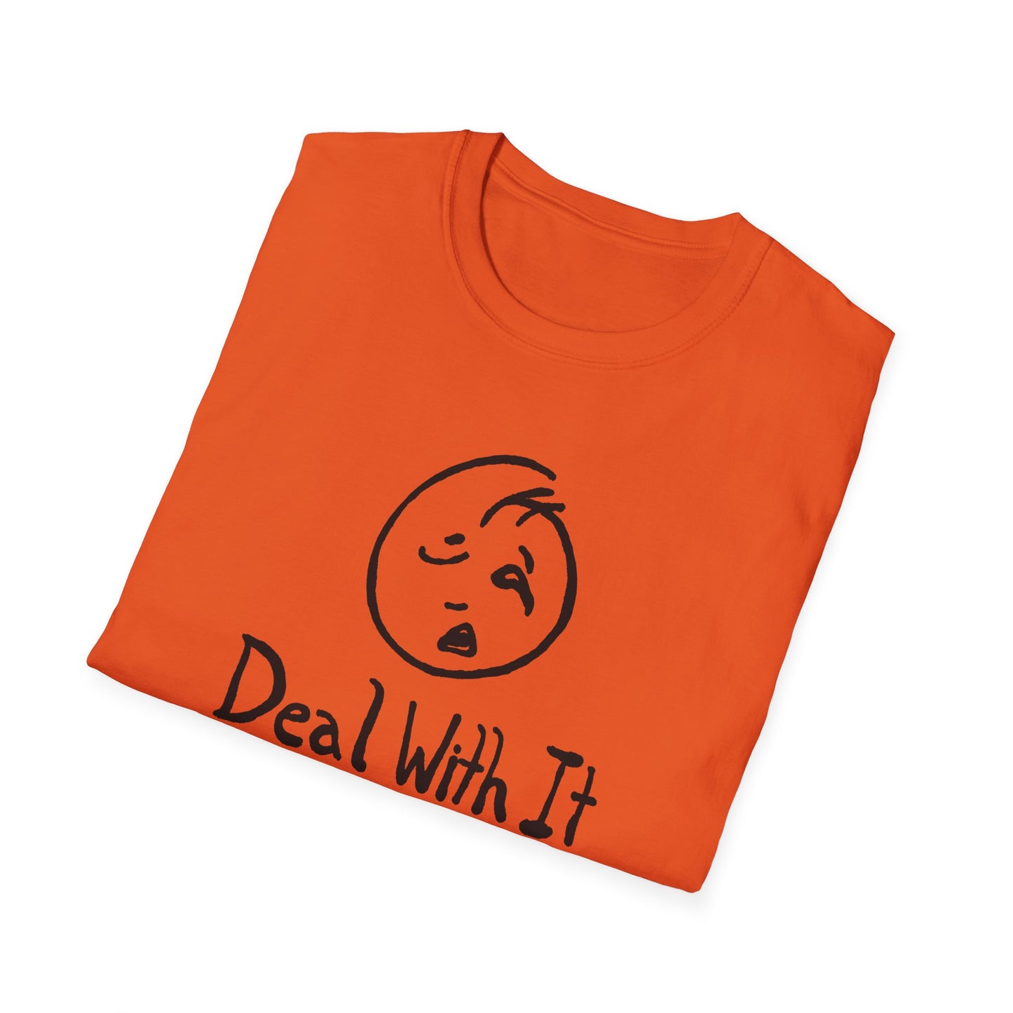 deal with it weird sad guy tshirt