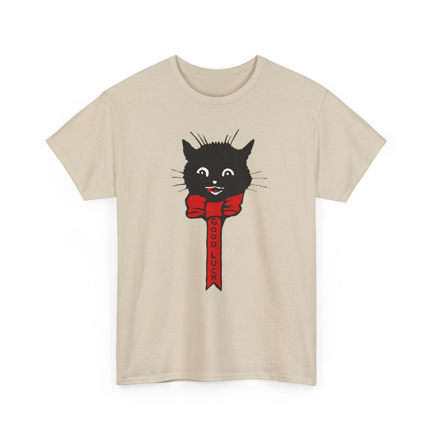 1922 calendar card graphic by unknown artist good luck cat tshirt