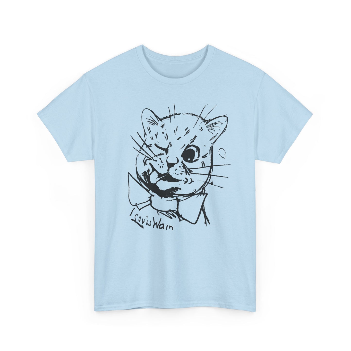 rare louis wain cat sketch custom edit tshirt