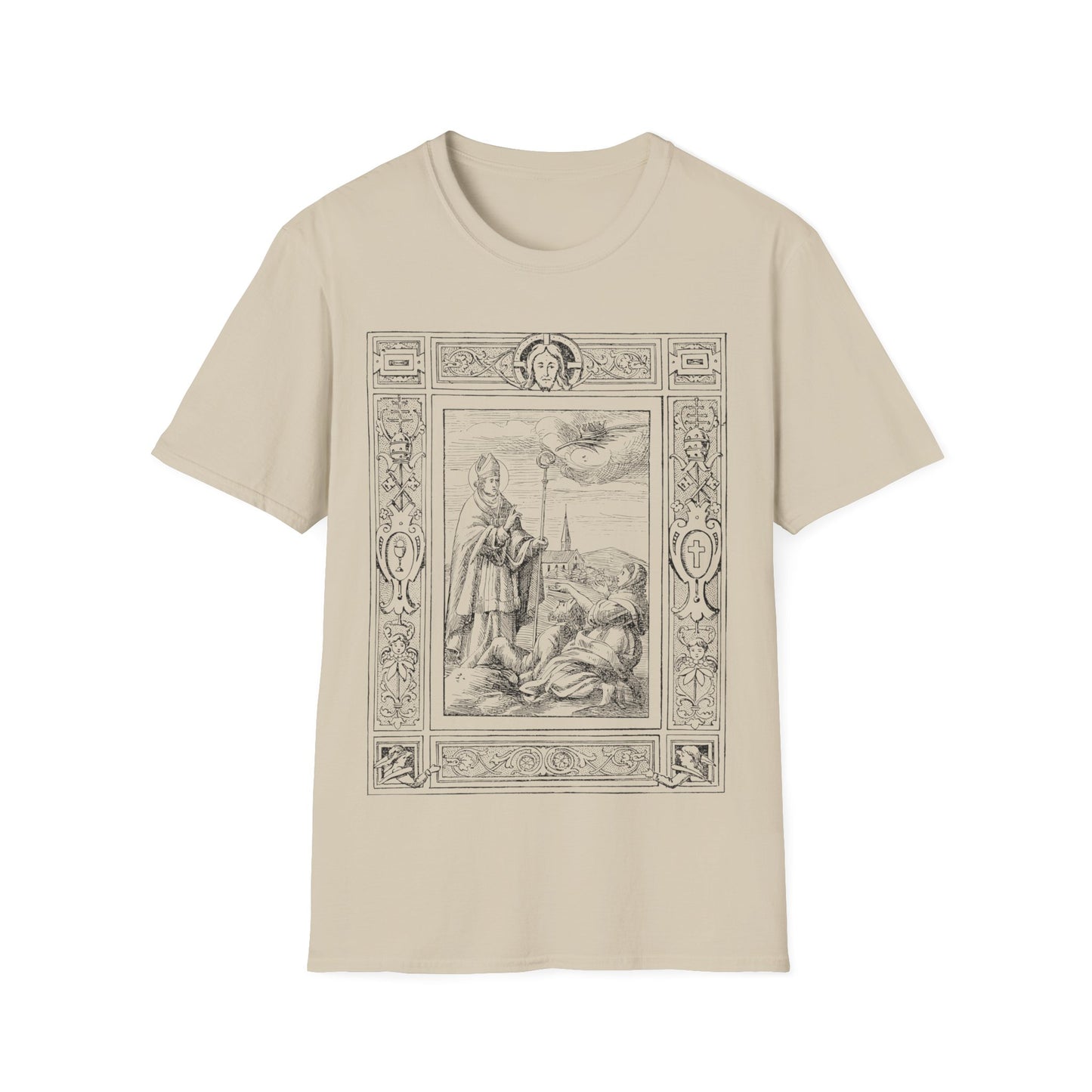 saint valentine healing epilepsy illustrated by dr. frantisek ehrmann, circa 1899. the tshirt