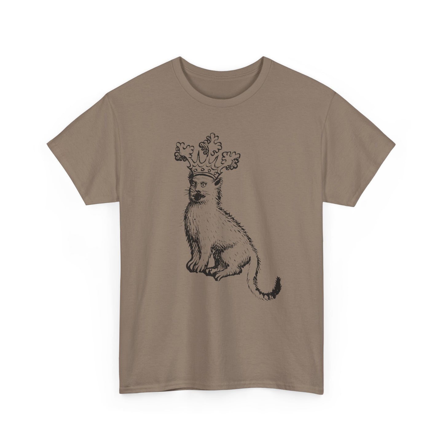 mid 1400s crowned cat from the scheibler armorial manuscript tshirt