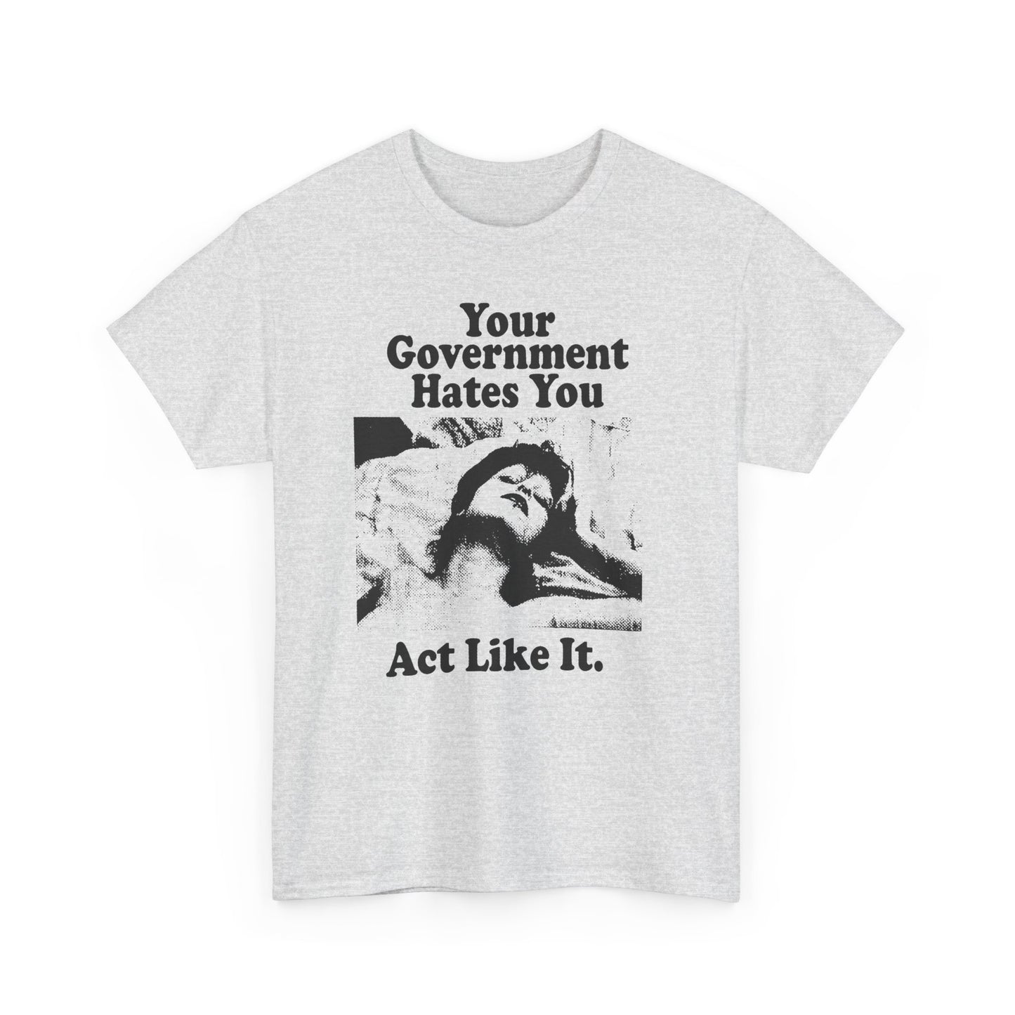 vintage playboy graphic your government hates you act like it reproduction tshirt