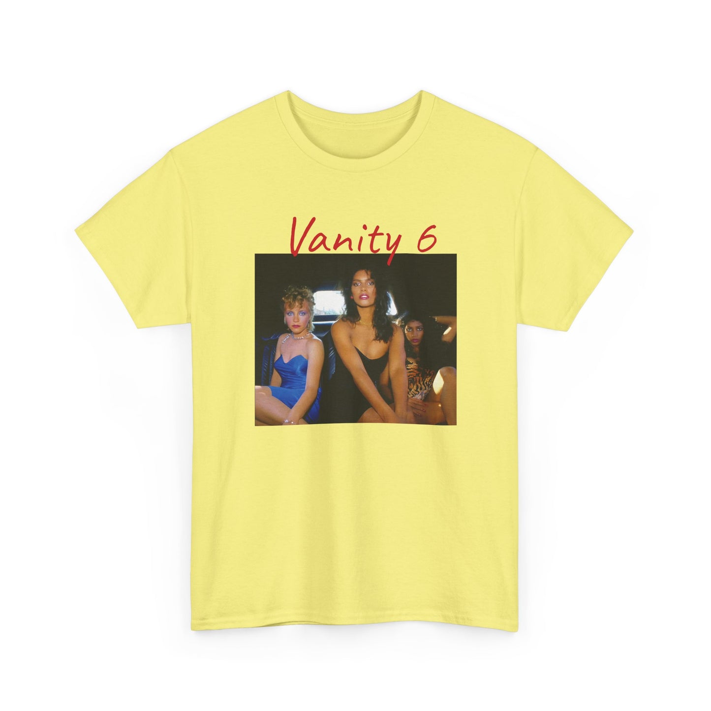 vanity 6 in a limousine tshirt