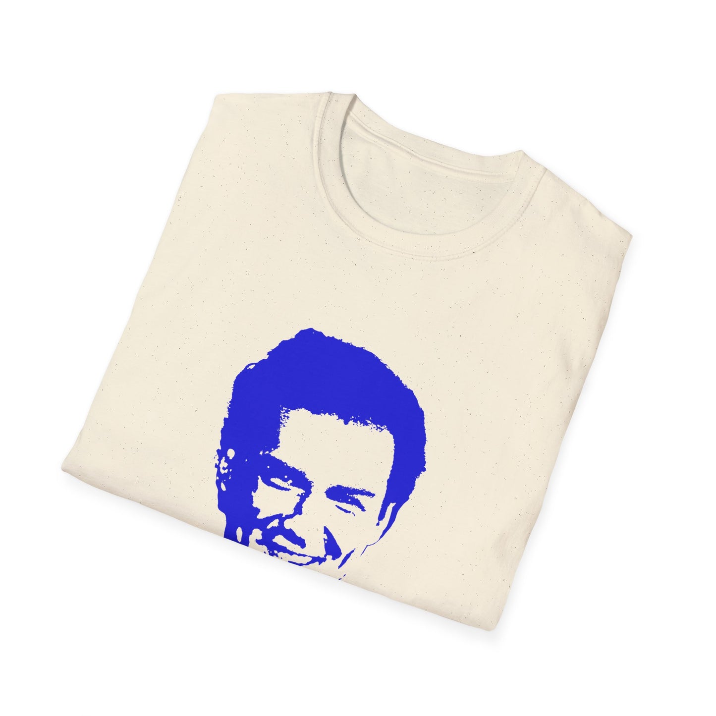 norm macdonald blue stencil face tshirt