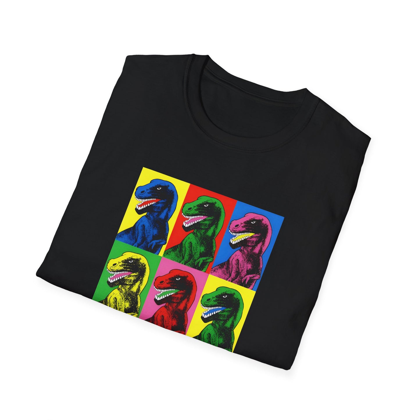 stanley desantis dinosaur pop art as worn by steven spielberg on jurassic park 1993 movie set tshirt