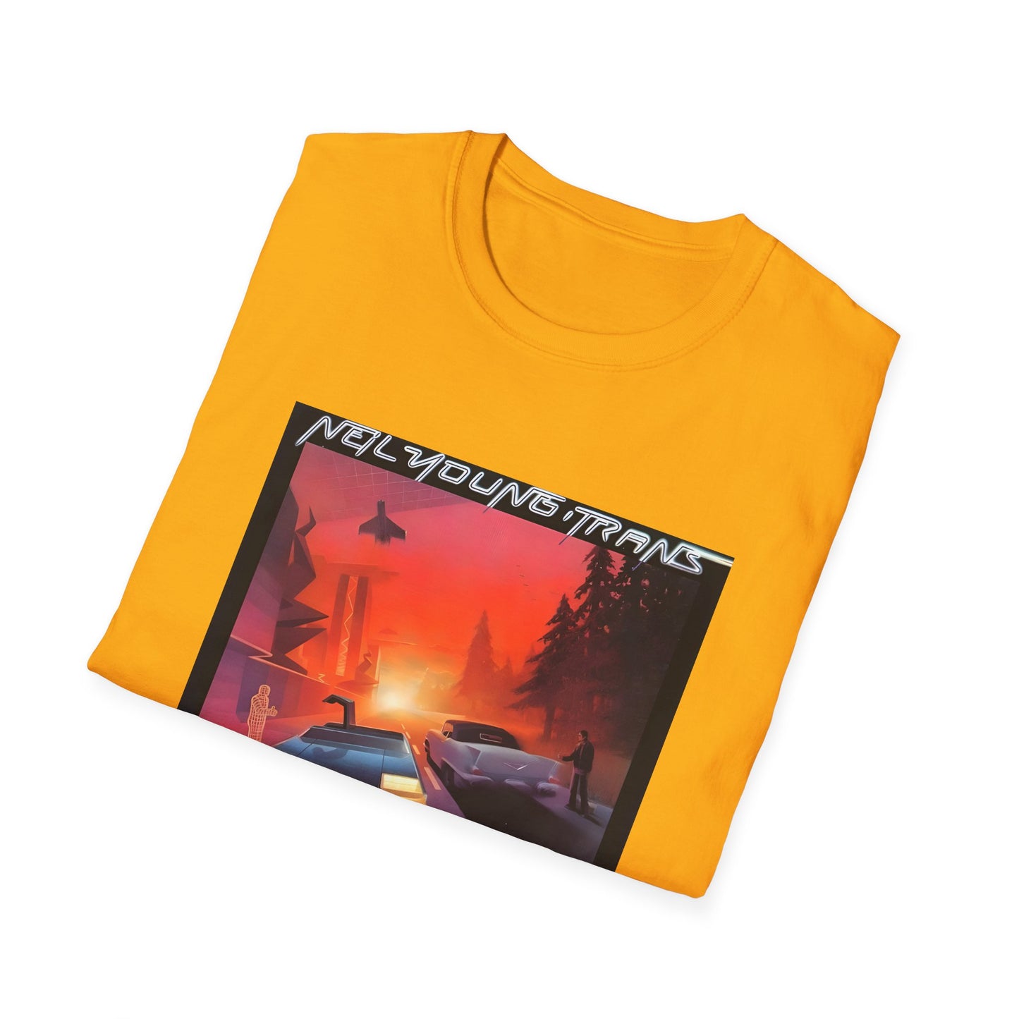 neil young 1983 trans album cover tshirt