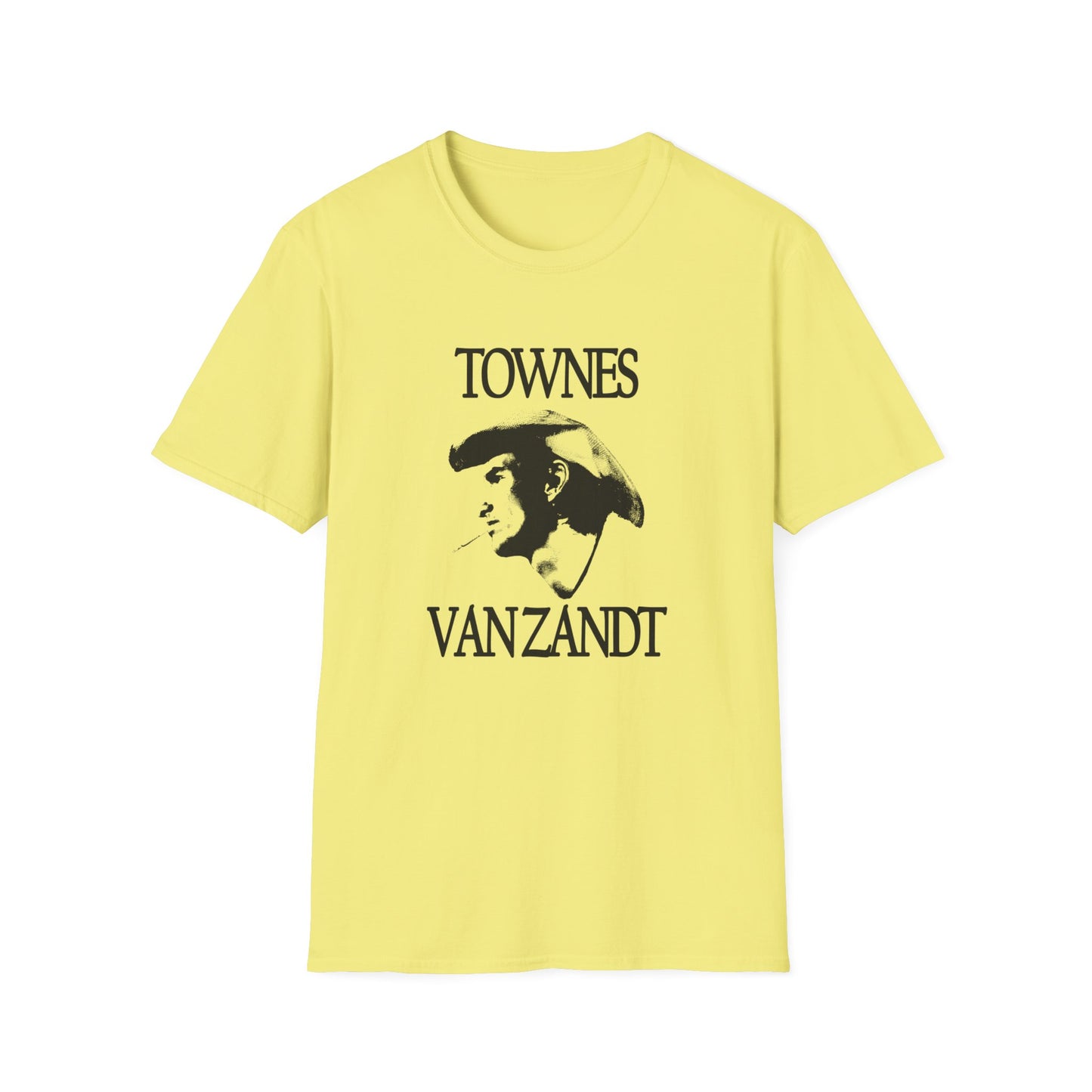 townes van zandt stencil fan art light tshirt