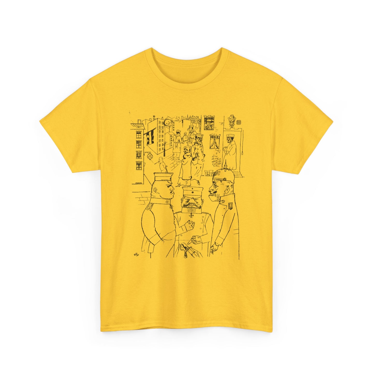 1919 george grosz lithograph "the pimps of death" tshirt