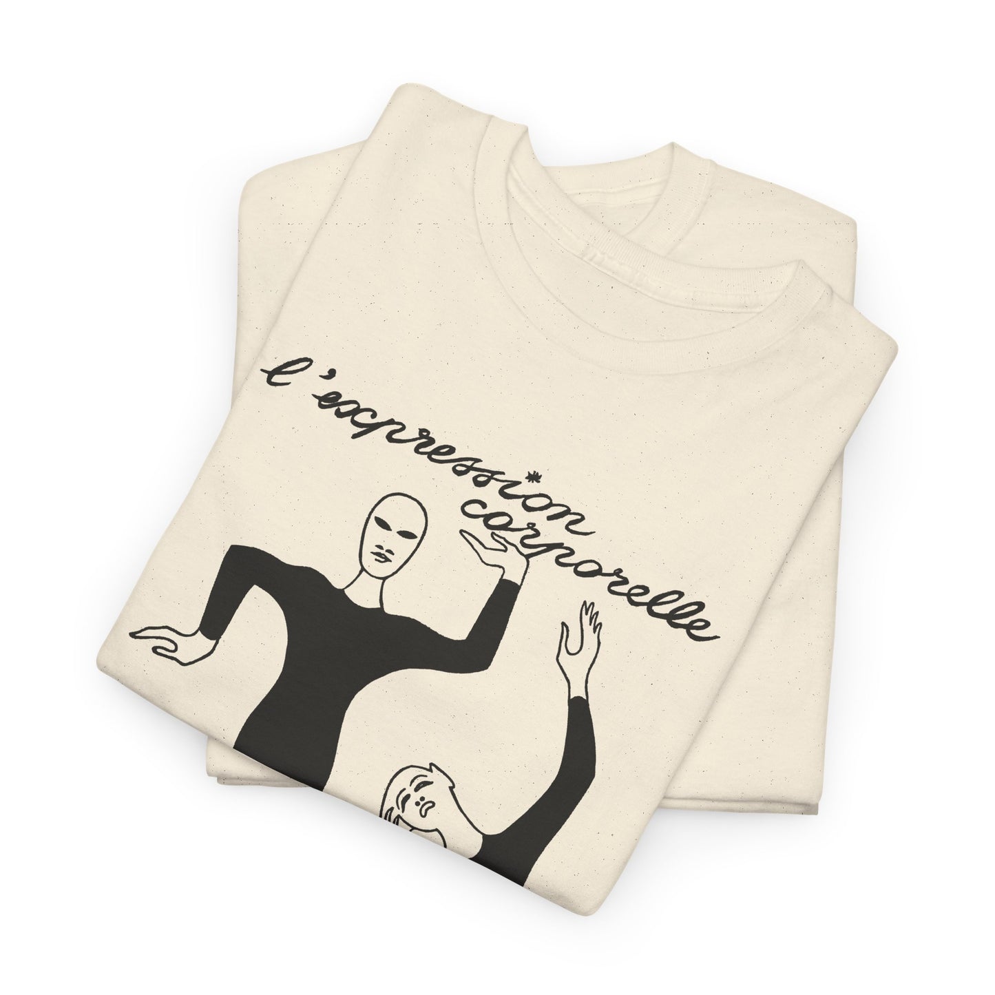 1968 french illustration of mimes from initiation au mime reproduction tshirt