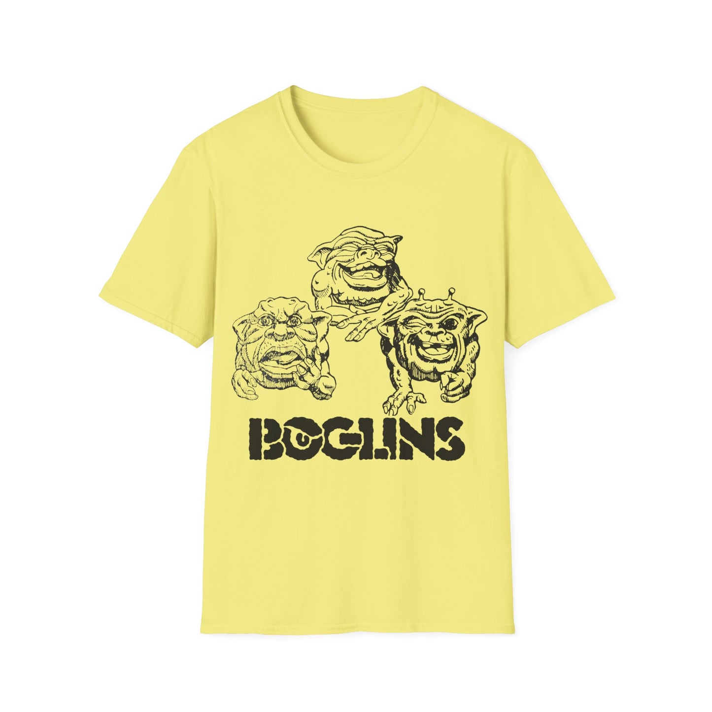 1980s boglins fan design featuring boint, doink, and squit tshirt