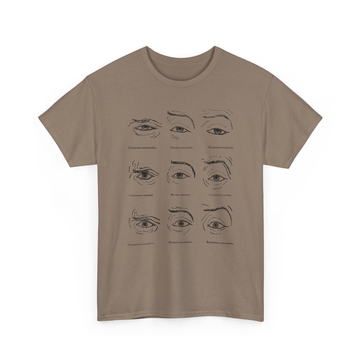 1886 human eye expressions chart tshirt