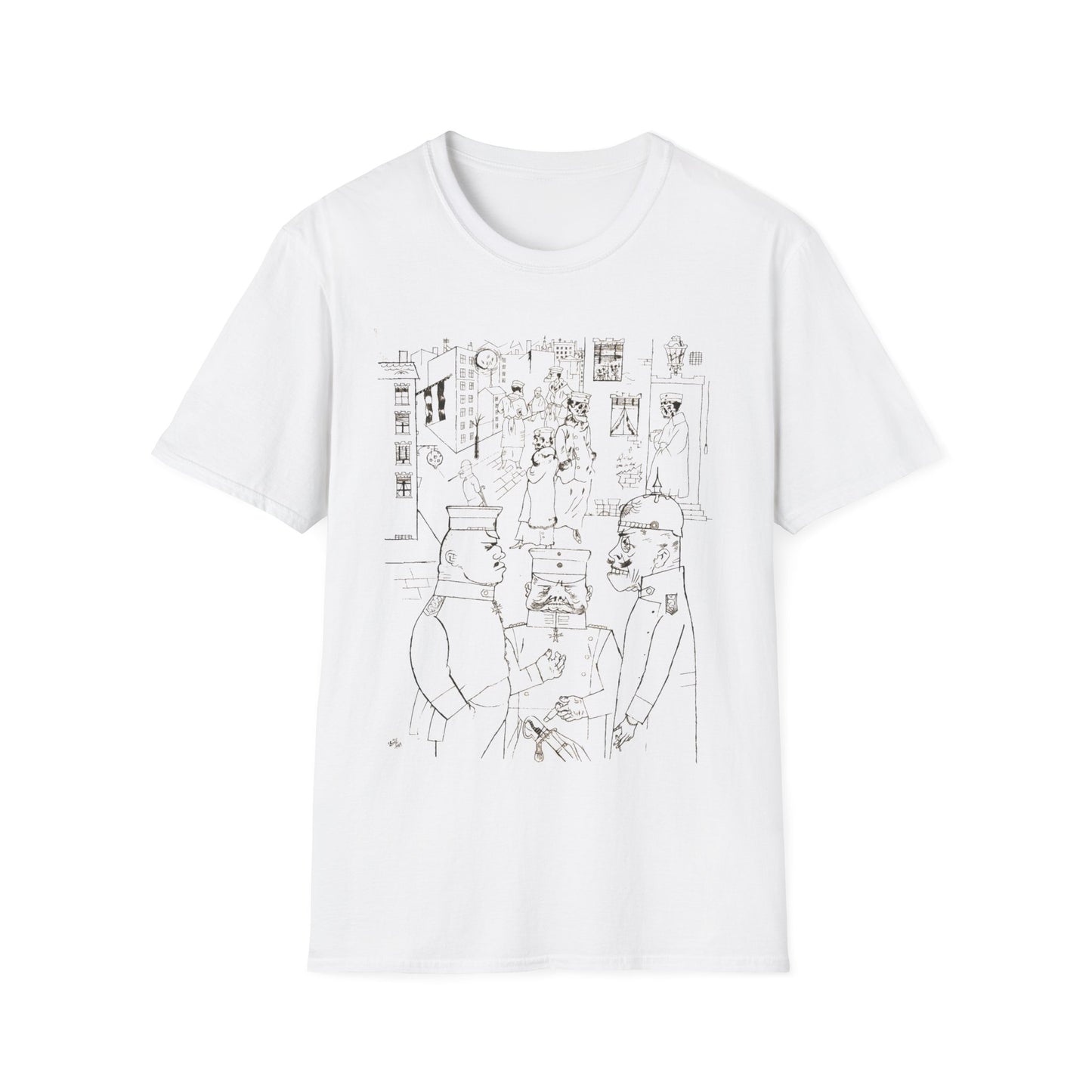 1919 george grosz lithograph "the pimps of death" tshirt