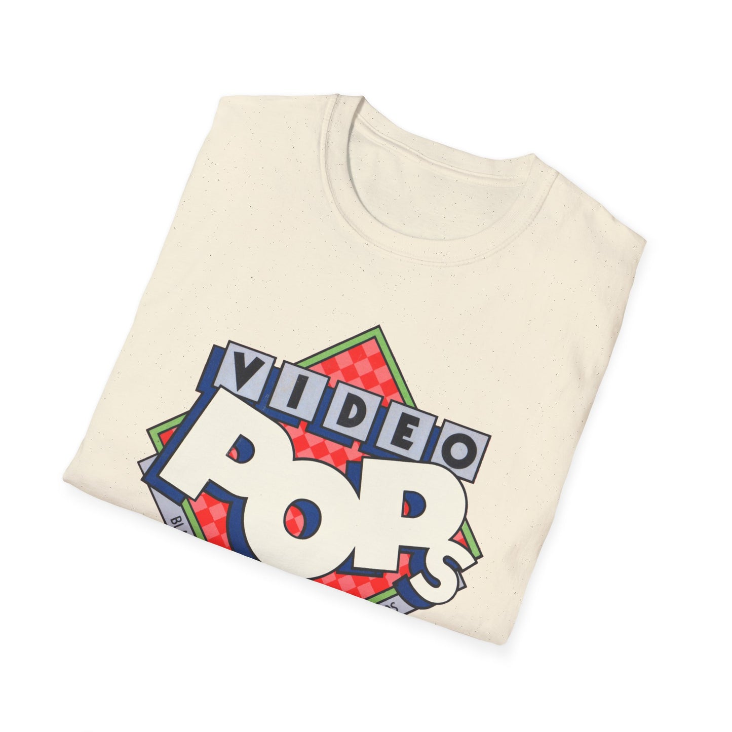 vintage video pops blank tape design tshirt