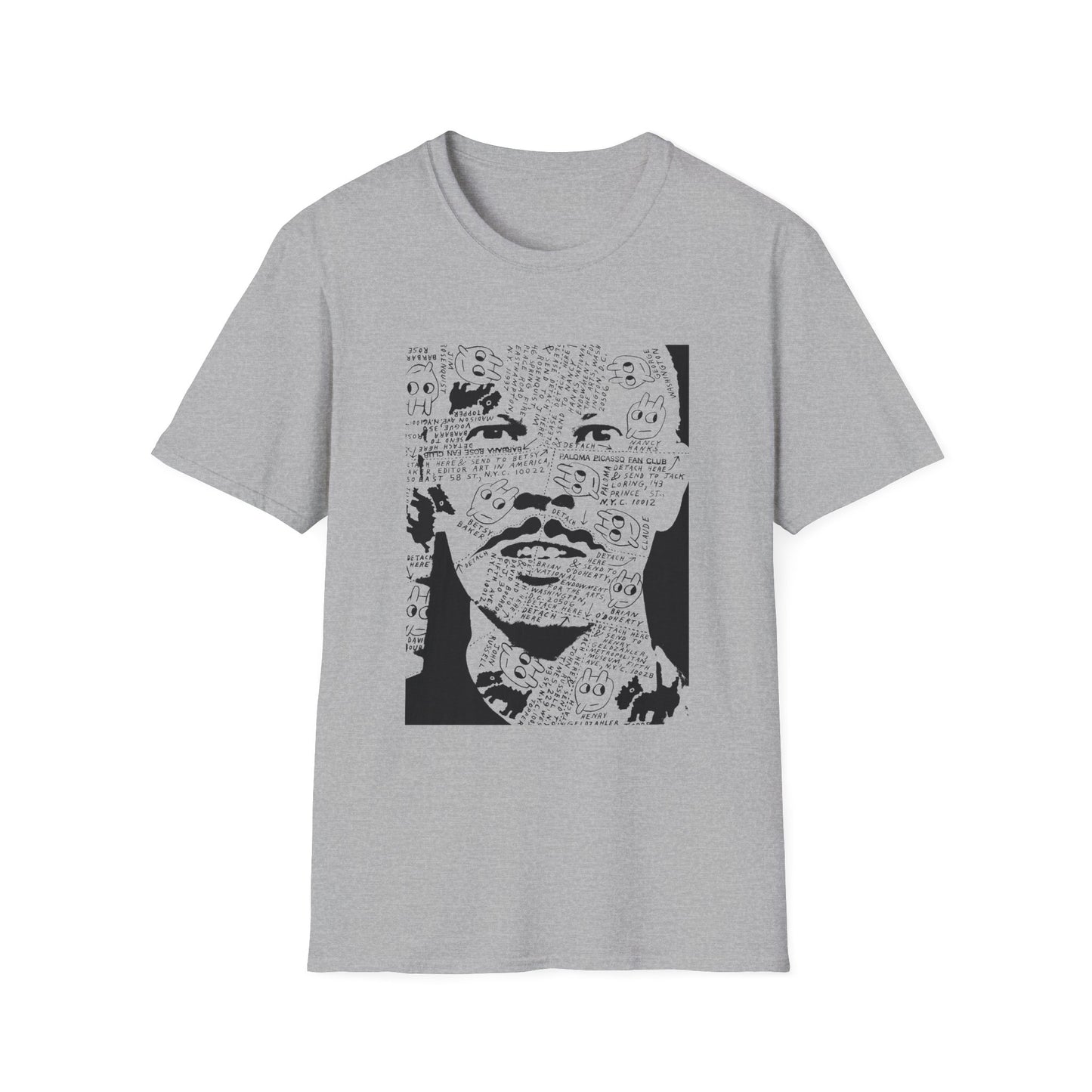 ray johnson's face tshirt