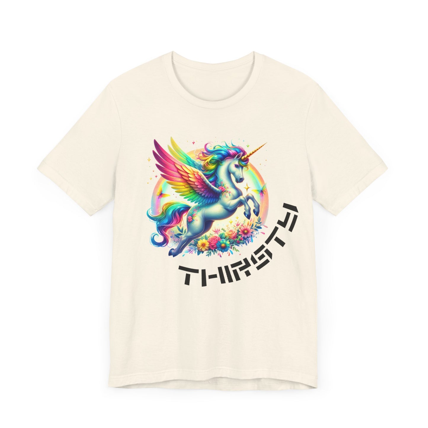 thirsty unicorn tshirt (technically alicorn)