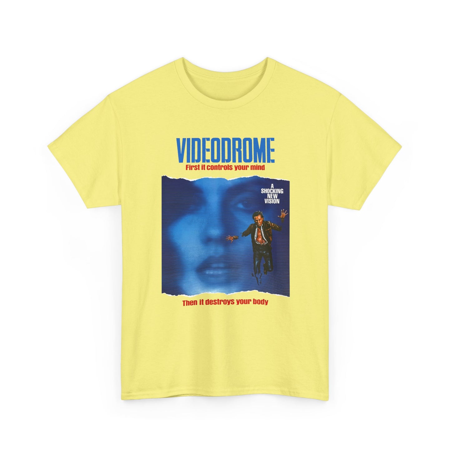 david cronenberg's videodrome 1983 alternate movie poster reproduction tshirt