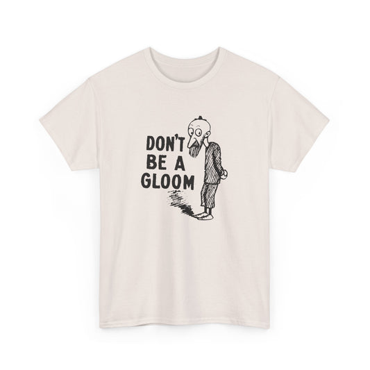 don't be a gloom vintage reproduction of a tokio cigarette pin by t.e powers gloom and joy unisex cotton tee