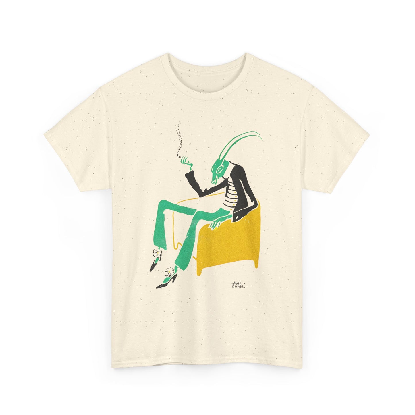 1911 cricket in an armchair painting by ludwig heinrich jungnickel reproduction tshirt