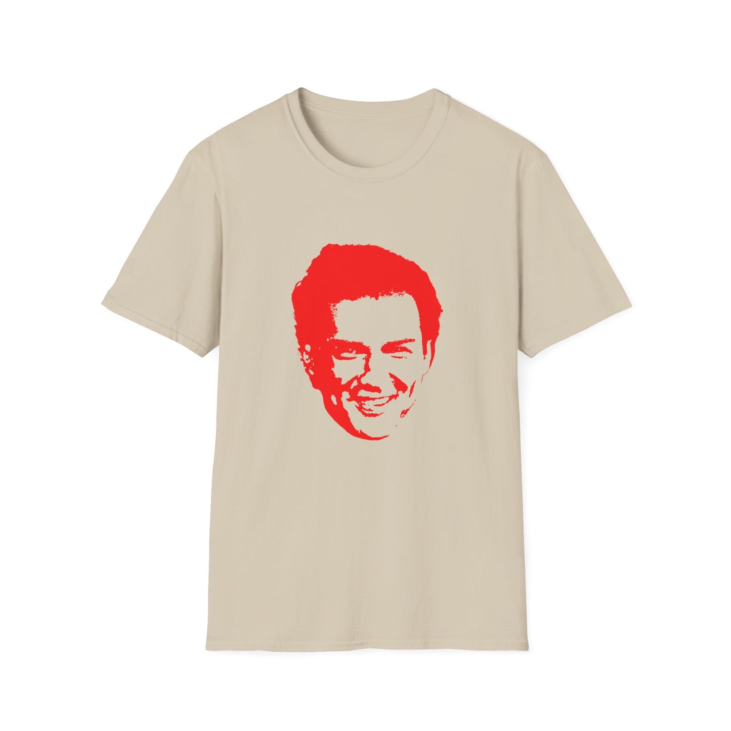 norm macdonald red stencil face tshirt