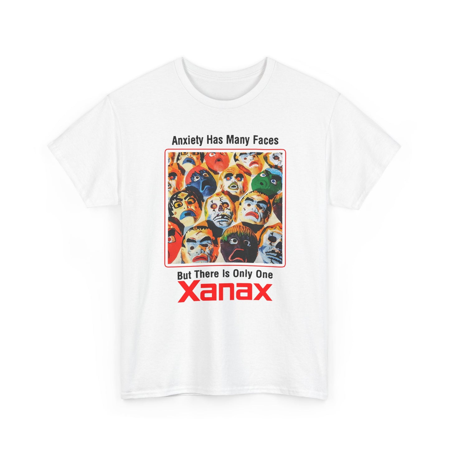 vintage xanax anxiety has many faces but there is only one tshirt