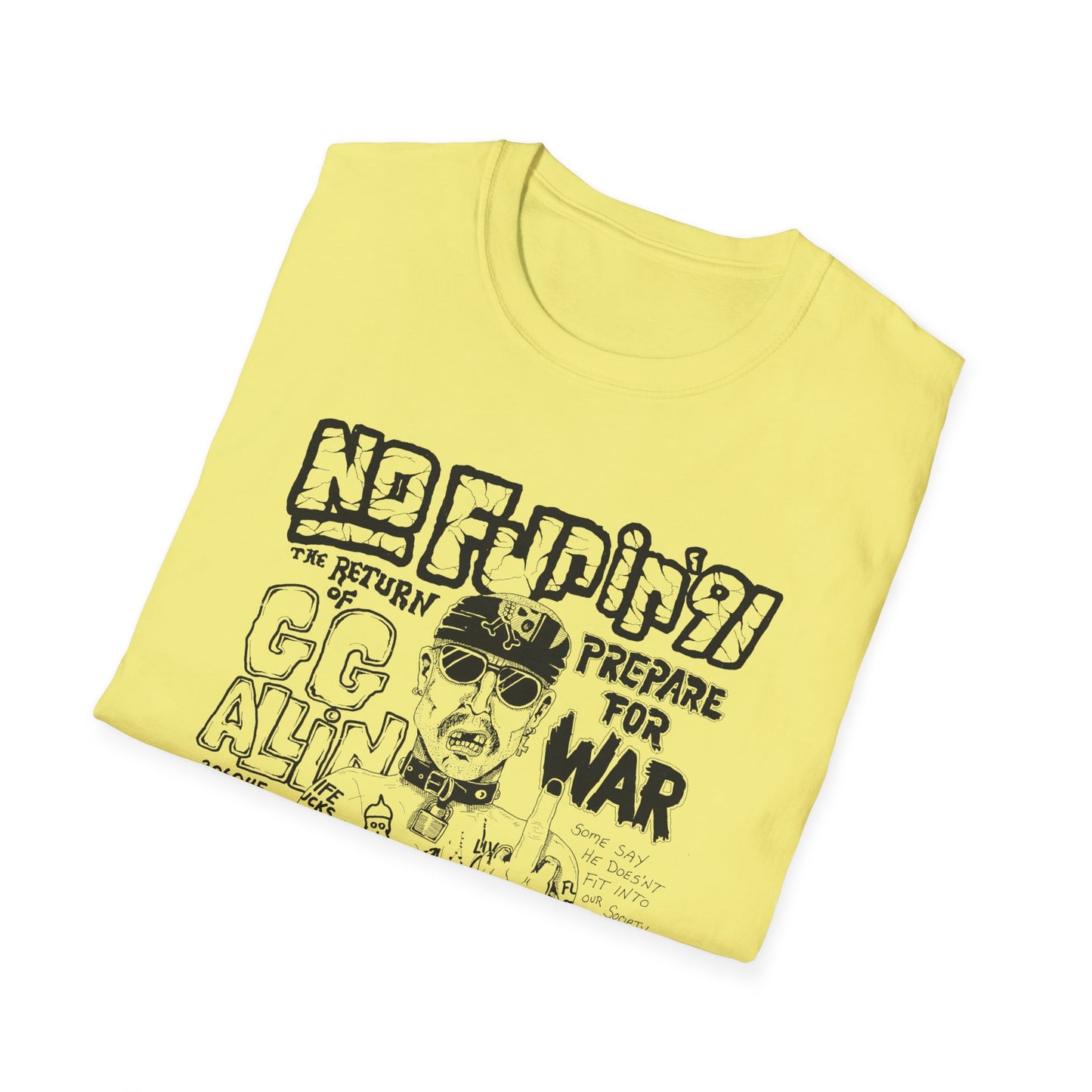 no fun in '91 gg allin show poster tshirt