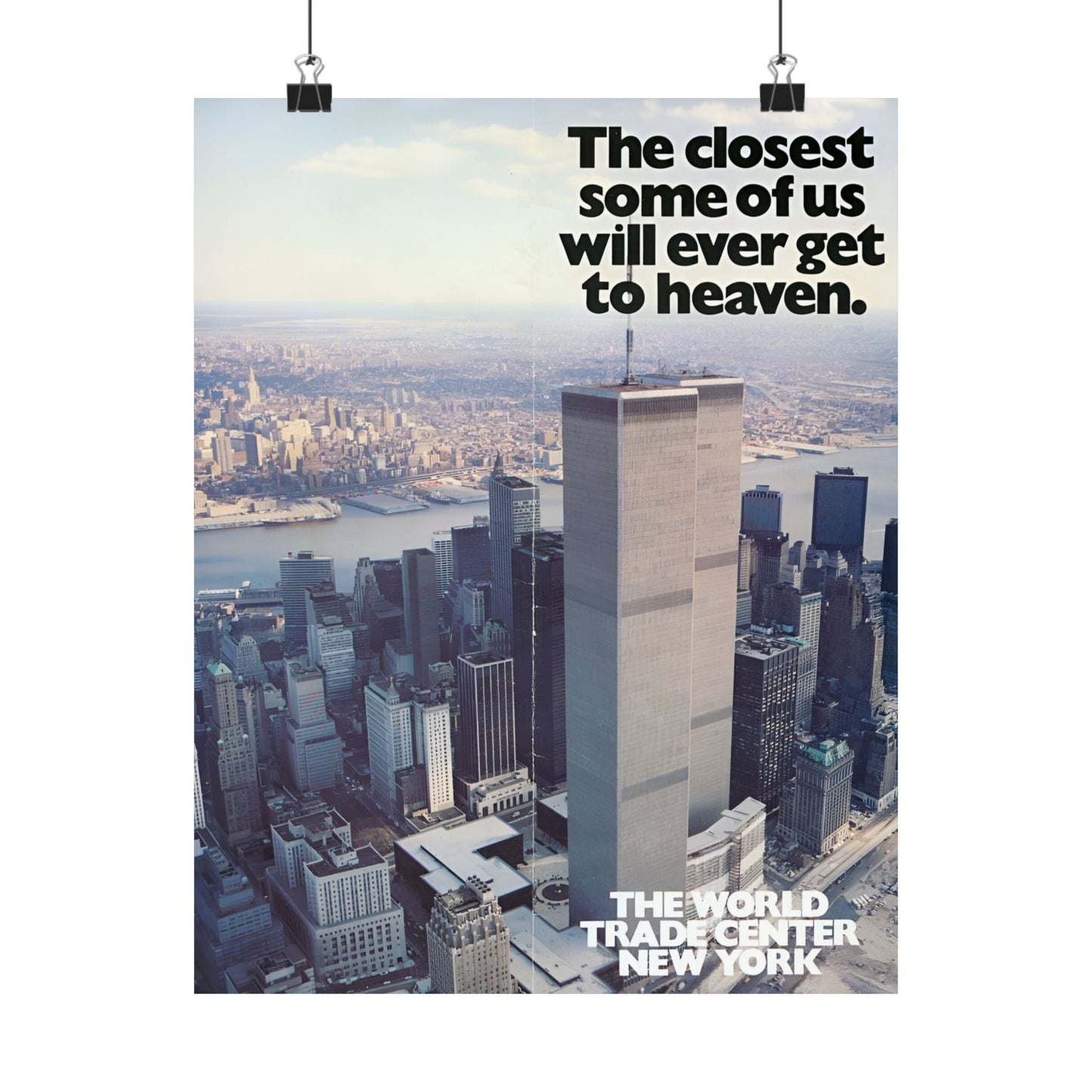 world trade center vintage 1980 pamphlet reproduction matte vertical poster