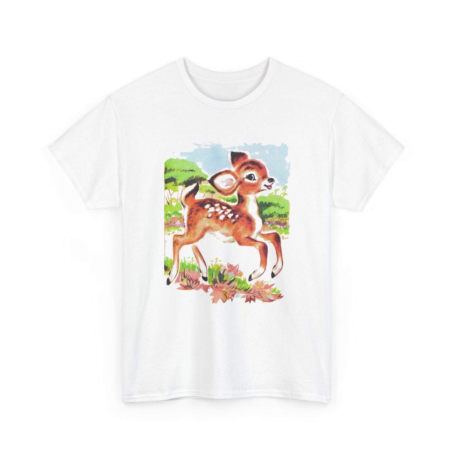 another vintage cute baby deer reproduction tshirt